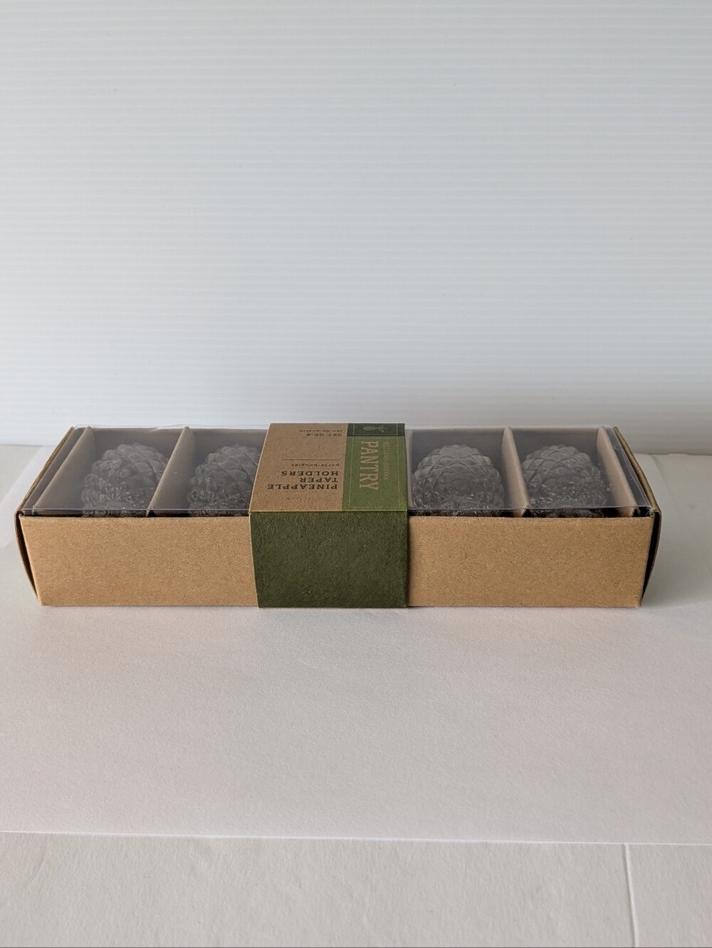 Williams Sonoma Clear Pineapple Taper Candle Holders - Set of 4 - Picture 8 of 13